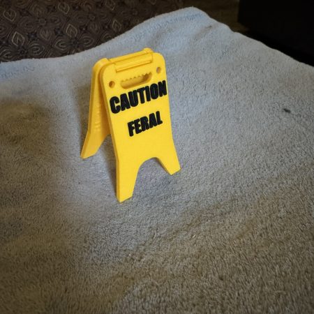 Caution Feral sign